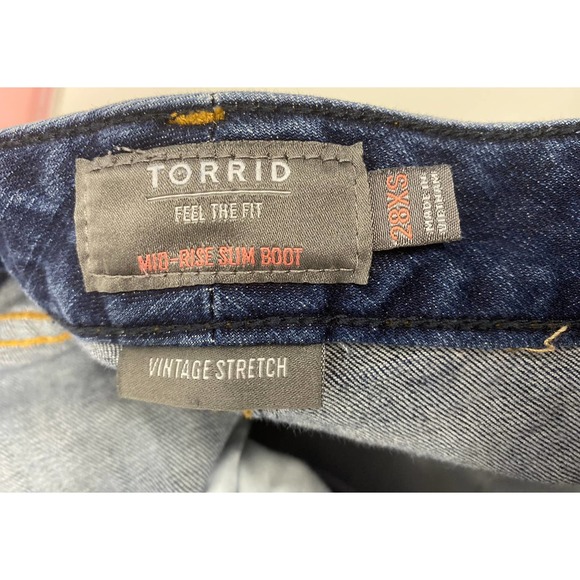 Torrid Mid-Rise Slim Boot Jeans,  SZ 28 Extra Short - Picture 5 of 6
